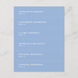 Dusty Blue Hochzeitsplatz Namenskarte DIY Einladung