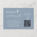 Dusty Blue Honeymoon Fund QR Code Wedding Registry Begleitkarte<br><div class="desc">Dusty Blue Honeymoon Fund QR Code Wedding Registry Enclosure Card</div>