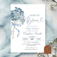 Dusty Blue Hydrangea Babydusche