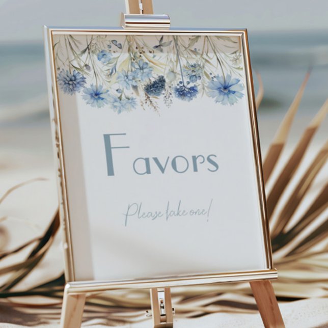 DUSTY Blue Hydrangea Elegant Baby Shower Favoriten Poster (Von Creator hochgeladen)