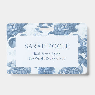 Dusty Blue Hydrangea Elegante Real Anwesen Agent Ausweis