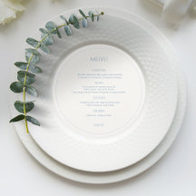 Dusty Blue & Ivory Mit Monogramm Round Wedding Men