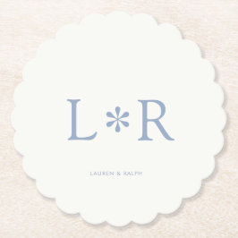 Dusty Blue & Ivory | Simple Chic Couple Untersetzer