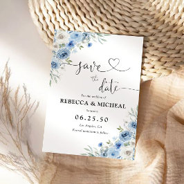Dusty Blue Ivory speichert die Datumskarten Save The Date