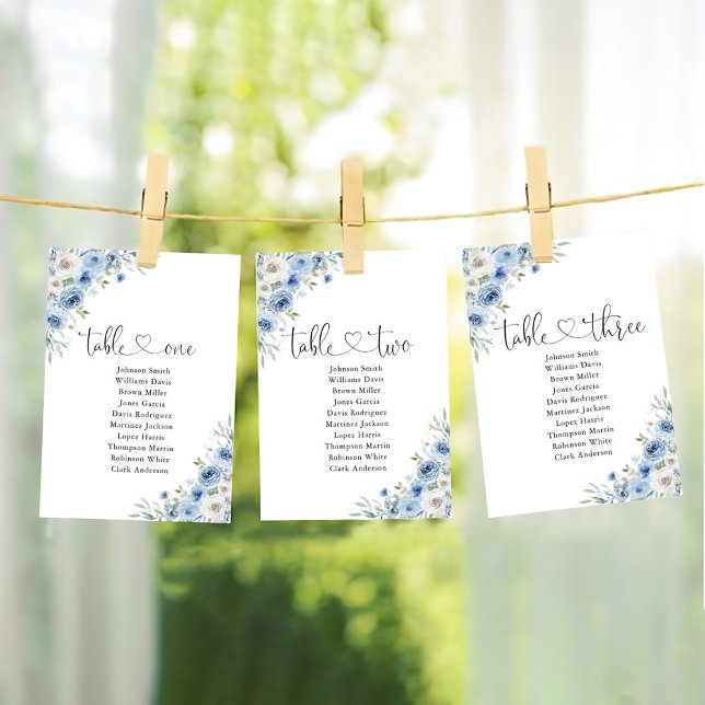 Dusty Blue Ivory Table Number 1 Seating Chart (Von Creator hochgeladen)