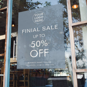 Dusty Blue l Final Sale Sonderangebot Fensteraufkleber
