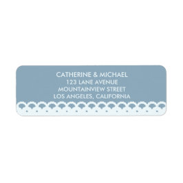 Dusty Blue Lace Pattern Elegante klassische Hochze