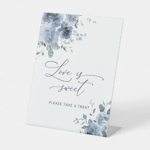 Dusty Blue Liebe ist süß Nehmen Sie eine Leckerei Sockelschild