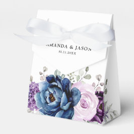 Dusty Blue Lila Blooms Wedding Vielen Dank Geschenkschachtel