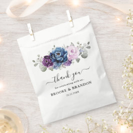 Dusty Blue Lila Navy Lilac Blooms Wedding Geschenktütchen