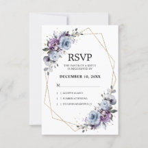 Dusty Blue Lila Navy Lilac Blooms Wedding