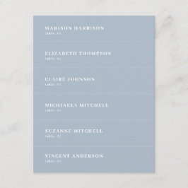 Dusty Blue Mariage Place Carte do-it-yourself
