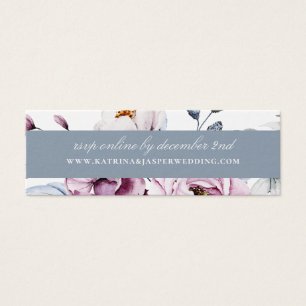 Dusty Blue Mauve Floral Site Mariage RSVP
