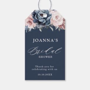 Dusty Blue Mauve Rose Pink Slate Brautparty Geschenkanhänger