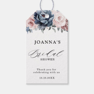 Dusty Blue Mauve Rose Pink Slate Brautparty Geschenkanhänger