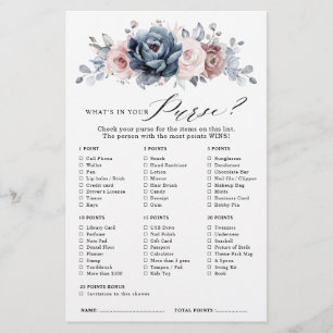 Dusty Blue Mauve Rose Slate Brautparty Game