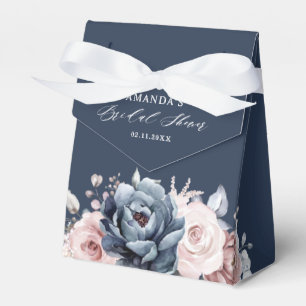 Dusty Blue Mauve Rose Slate Floral Brautparty F Geschenkschachtel