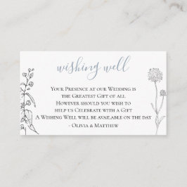 Dusty Blue Meadow Wedding wünscht sich gut Begleitkarte