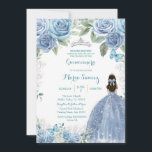 Dusty Blue Mexican Girl Charra Mis Quince Einladung<br><div class="desc">Dusty Blue Mexican Girl Charra Mis Quince Einladung Mis Quince Anos,  15.</div>