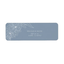 Dusty Blue Minimal Elegante Hochzeitsfeier