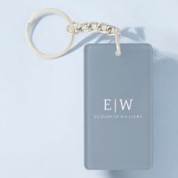 Dusty Blue minimaliste moderne Monogramme élégant