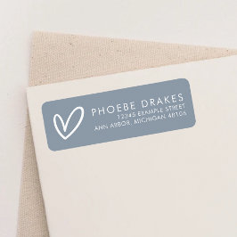 Dusty Blue Minimalistisch Brautparty Rücksendeadre