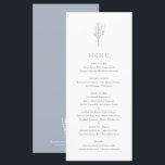 Dusty Blue Minimalistisch Floral Bouquet Wedding Menükarte<br><div class="desc">Fügen Sie Ihrer Veranstaltung eine Touch Eleganz mit unserer individuell gestaltbaren Menükarte hinzu, die mit einem Blumenstrauß in minimalistischer Linienkunst aufwartet. Schneiden Sie Ihre Menükarte so aus, dass Sie Ihre Veranstaltung durch Anpassung der Text- und Hintergrundfarben an Ihren Stil Anzug erhalten. Wählen Sie aus einer großen Auswahl an Farbvarianten, von...</div>
