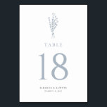 Dusty Blue Minimalistisch Floral Bouquet Wedding Tischnummer<br><div class="desc">Stärken Sie sich mit unseren individuell gestaltbaren Blumenbouquet-Tischnummern, die ein minimalistisches Linien-Blumendesign aufweisen. Diese minimalistischen Tischnummern sind perfekt für Hochzeiten, Abschlüsse, Brautpartys, Babyduschen oder jeden besondere Anlass geeignet und sorgen für eine Touch modernen Charmes. Das einfache Design ergänzt eine Vielzahl von Veranstaltungsstilen, von rustikal bis modern. Maßgeschneiderte Tischnummern für Ihr...</div>