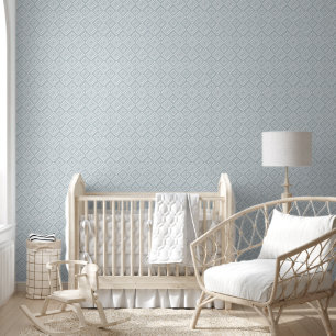 Dusty Blue Minimalistisch Geometric Pattern Tapete