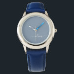 Dusty Blue Minimalistisch Modern Monogram Elegant Armbanduhr<br><div class="desc">Einführen in unsere Dusty Blue Minimalistisch Modern Monogram Elegant Collection: Erhöhen Sie Ihren Stil mit schlichter Eleganz und zeitlosem Charme. Unsere Kollektion präsentiert minimalistische Designs in einer beruhigenden, staubblauen Farbe, die durch elegante Monogramme nach Ihrem Geschmack ergänzt wird. Von der edlen Schreibwaren bis hin zum vielseitigen Zubehör - jedes Stück...</div>