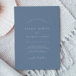 Dusty Blue Minimalistisch Wedding Einladung<br><div class="desc">Hübschere Einladungen für Hochzeiten im Kleinen Bayleigh Store!</div>