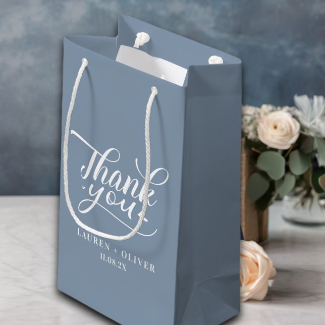 Dusty Blue | Minimalistische Hochzeit Vielen Dank Kleine Geschenktüte (Von Creator hochgeladen)