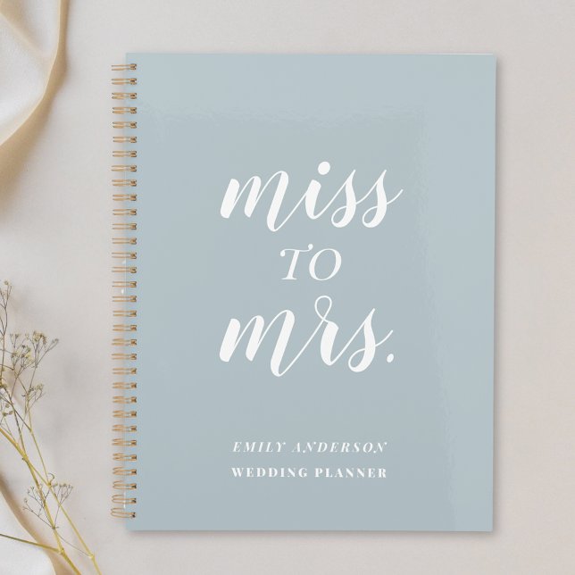 Dusty Blue Miss an Mrs Wedding Planner Planer (Von Creator hochgeladen)