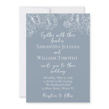 Dusty Blue Modern Boho Classic Minimalistisch Wedd