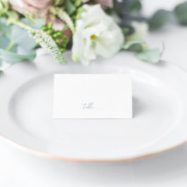 Dusty Blue Modern Elegante Hochzeitslehre Platzkar Platzkarte