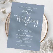 Dusty Blue Modern Minimalistisch Wedding
