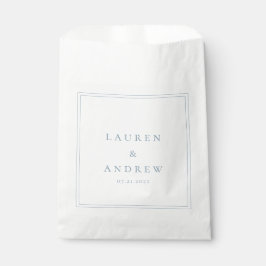 Dusty Blue Modern Minimalistische Gastgeschenk Hoc Geschenktütchen