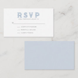 Dusty Blue Modern Rustic UAWG Enclosure Card Begleitkarte