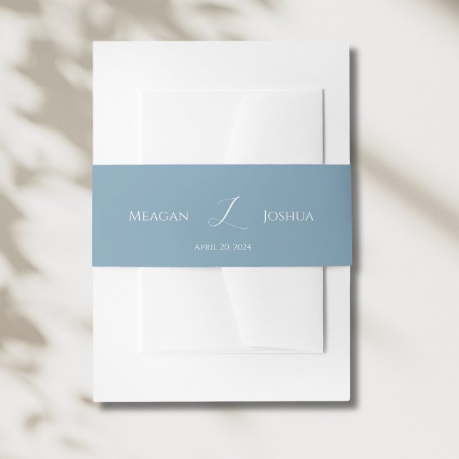 Dusty Blue Monogram Wedding Bly Band (Von Creator hochgeladen)