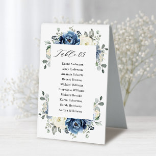 Dusty Blue Navy Champagne Elfenbeinflorenttisch Ze Tischaufsteller