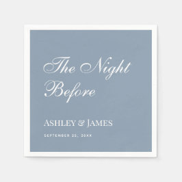 Dusty Blue Night Before Simple Probe Dinner Serviette