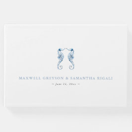 Dusty Blue Ocean Wedding Guest Book Gästebuch