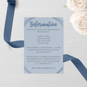 Dusty Blue Oval Wedding Card Begleitkarte