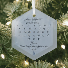 Dusty Blue Pagoda Weihnachtsbaumruhestand Ornament Aus Glas