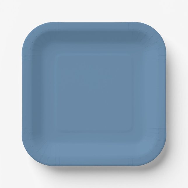Dusty Blue Paper Plate Pappteller (Vorderseite)