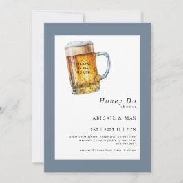 Dusty Blue Party im House Couples Dusche Einladung