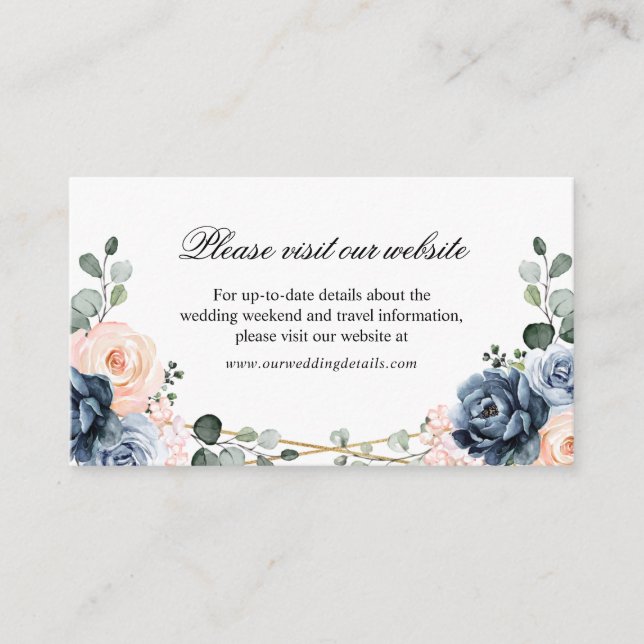 Dusty Blue Peach Blush Website Details ENC Begleitkarte (Vorderseite)