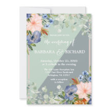 Dusty Blue Peach Green Wedding