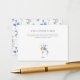 Dusty Blue Pearls & Prosecco Custom Brautparty Begleitkarte (Vorderseite/Rückseite Beispiel)