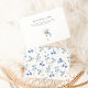Dusty Blue Pearls & Prosecco Custom Brautparty Begleitkarte (Von Creator hochgeladen)